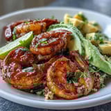 Fresh Shrimp and Creamy Avocado Bowls with Zesty Mango Salsa and Lime Chili Sauce