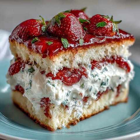 Naked Spring Cake with Strawberries and Cream: light, airy sponge layered with fresh berries and fluffy whipped cream, perfect for celebrations.