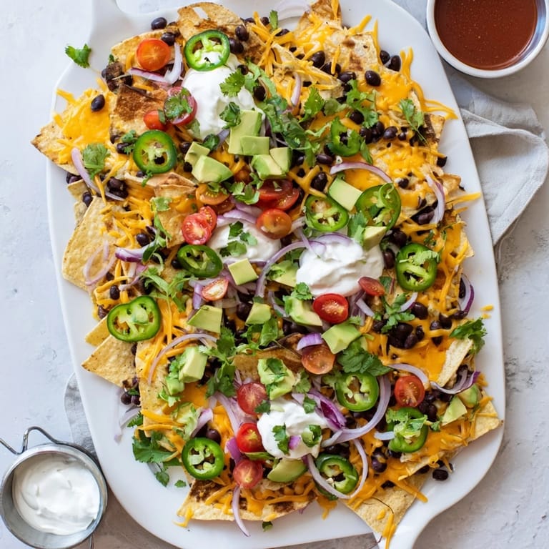 Sizzling ground beef seasoned with cumin and chili powder layered over crispy tortilla chips, topped with shredded cheese and jalapeños, bubbling in the oven.