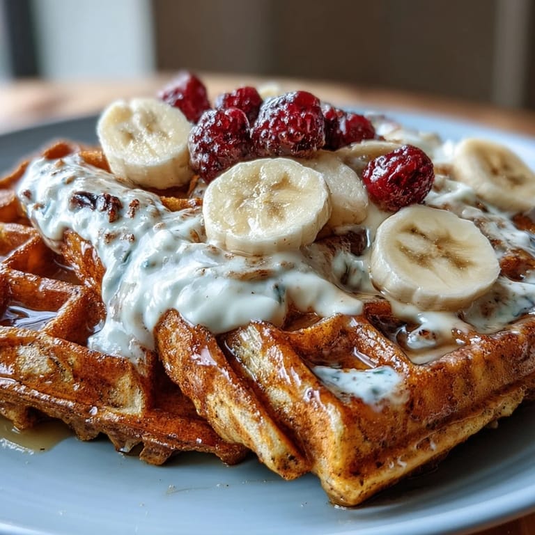 Warm anti-inflammatory waffles, a bright yellow breakfast treat, ready to enjoy.