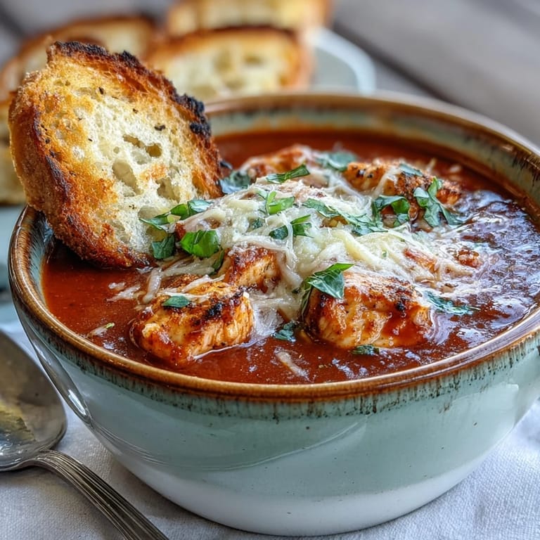 Hearty Italian-American soup served with garlic croutons and a side salad for dinner.