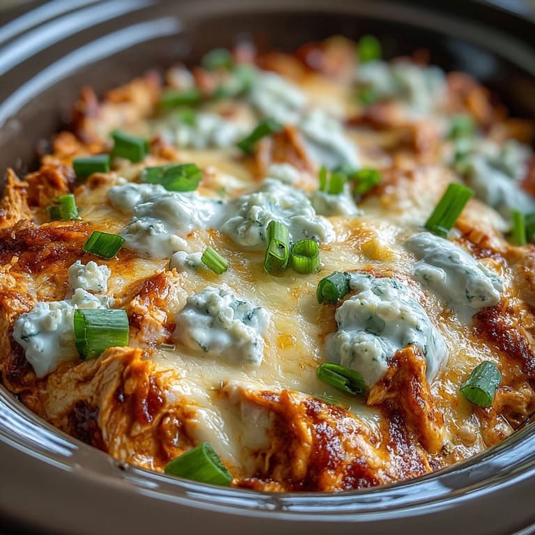 Spicy Crock Pot Buffalo Chicken Dip served warm with celery sticks and tortilla chips for game day.