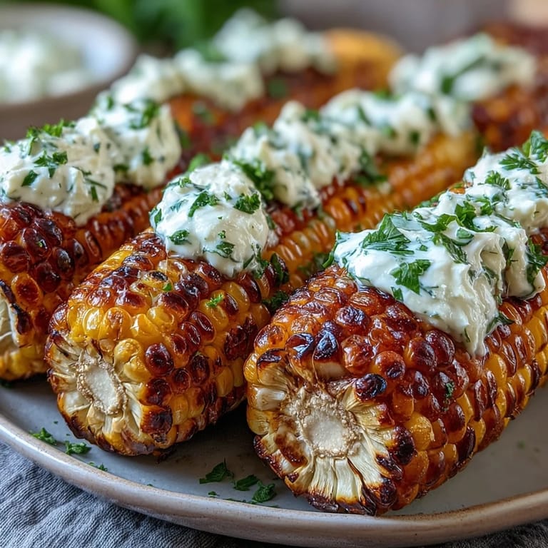 Juicy corn on the cob steamed in the microwave and coated with savory garlic butter for a simple, delicious treat.