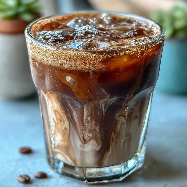 Homemade Brown Sugar Oat Milk Shaken Espresso, expertly chilled for a morning pick-me-up.