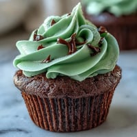 Festive green velvet cupcakes with cocoa and cream cheese frosting, perfect for St. Patrick's Day celebrations.