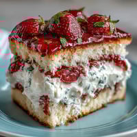 Naked Spring Cake with Strawberries and Cream: light, airy sponge layered with fresh berries and fluffy whipped cream, perfect for celebrations.