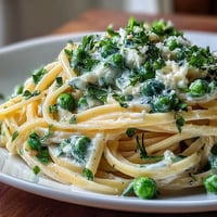 Ricotta Lemon Linguine Peas